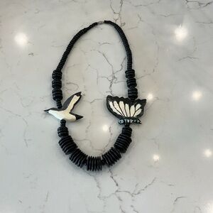 Pretty Black Beaded Necklace